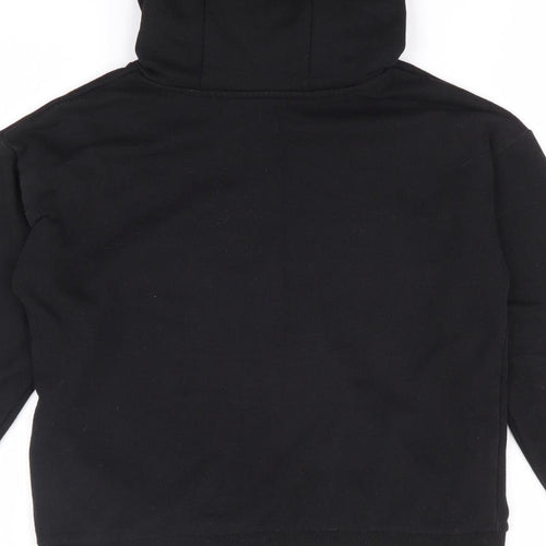 Dunnes Stores Girls Black  Cotton Pullover Hoodie Size 10-11 Years  Pullover
