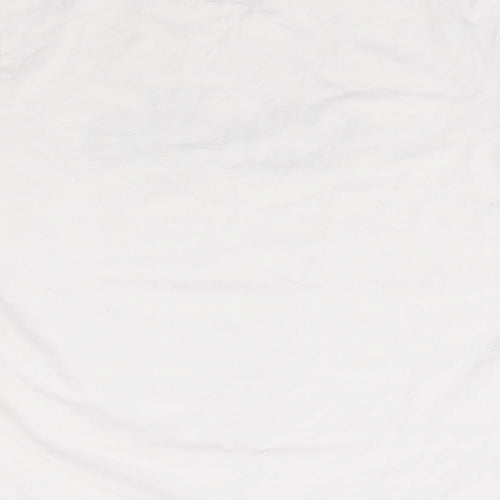 SheIn Girls White  Cotton Pullover T-Shirt Size 12 Years Crew Neck Pullover