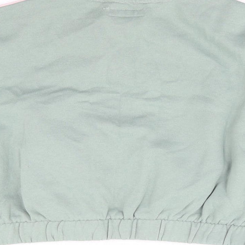 Primark Girls Green Colourblock Cotton Pullover Sweatshirt Size 11-12 Years  Pullover
