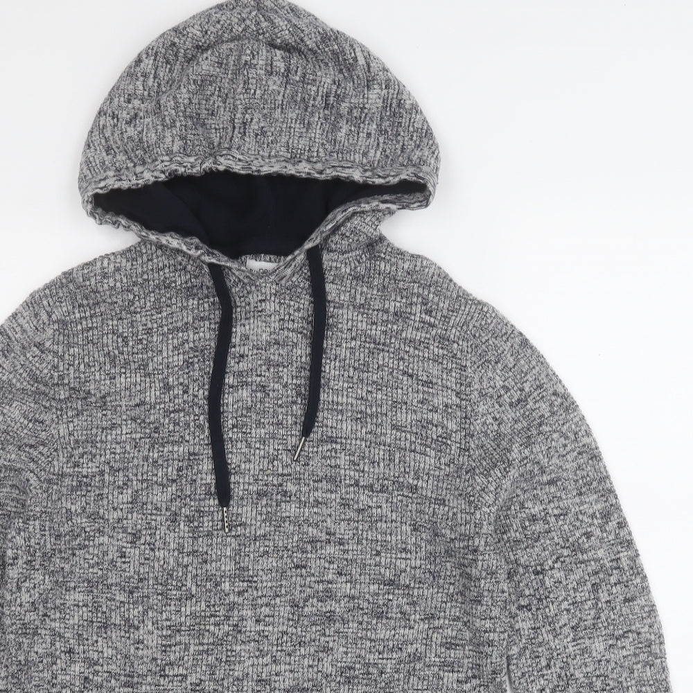 NEXT Mens Grey  Cotton Pullover Hoodie Size M