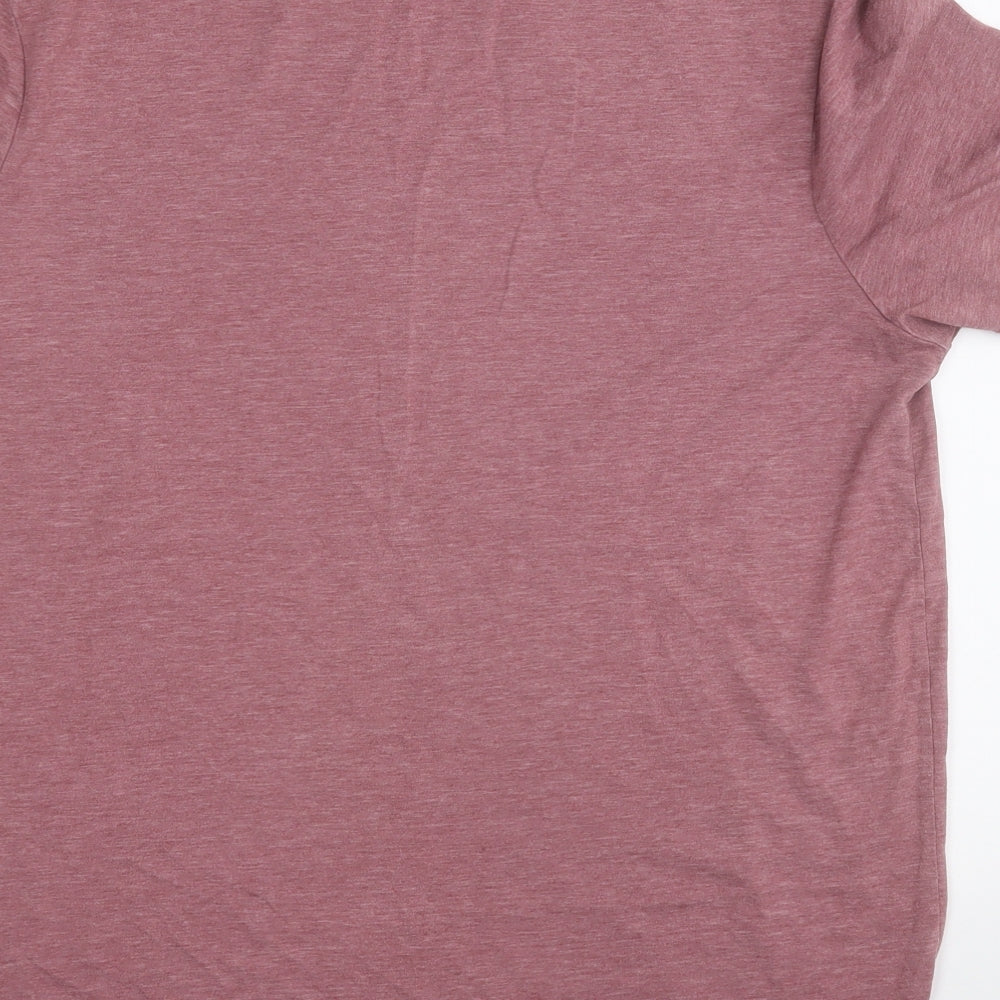 Topman Mens Red  Polyester  T-Shirt Size M Round Neck