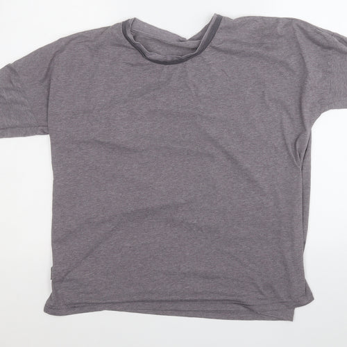 Dunnes Stores Womens Grey  Polyester Basic T-Shirt Size M Round Neck