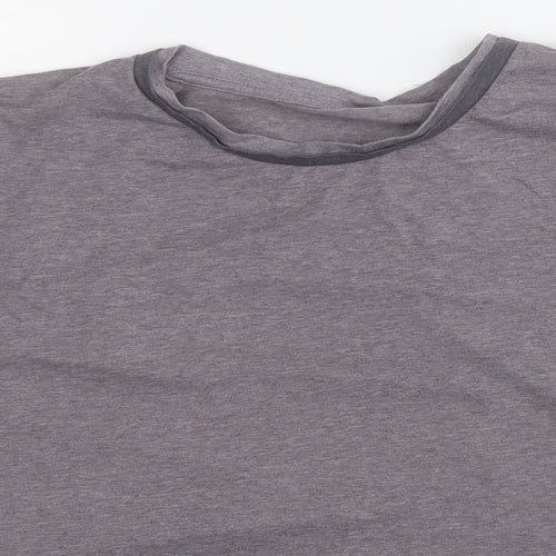 Dunnes Stores Womens Grey  Polyester Basic T-Shirt Size M Round Neck