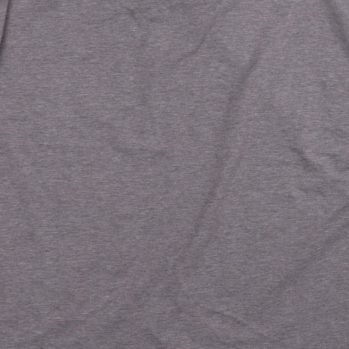 Dunnes Stores Womens Grey  Polyester Basic T-Shirt Size M Round Neck