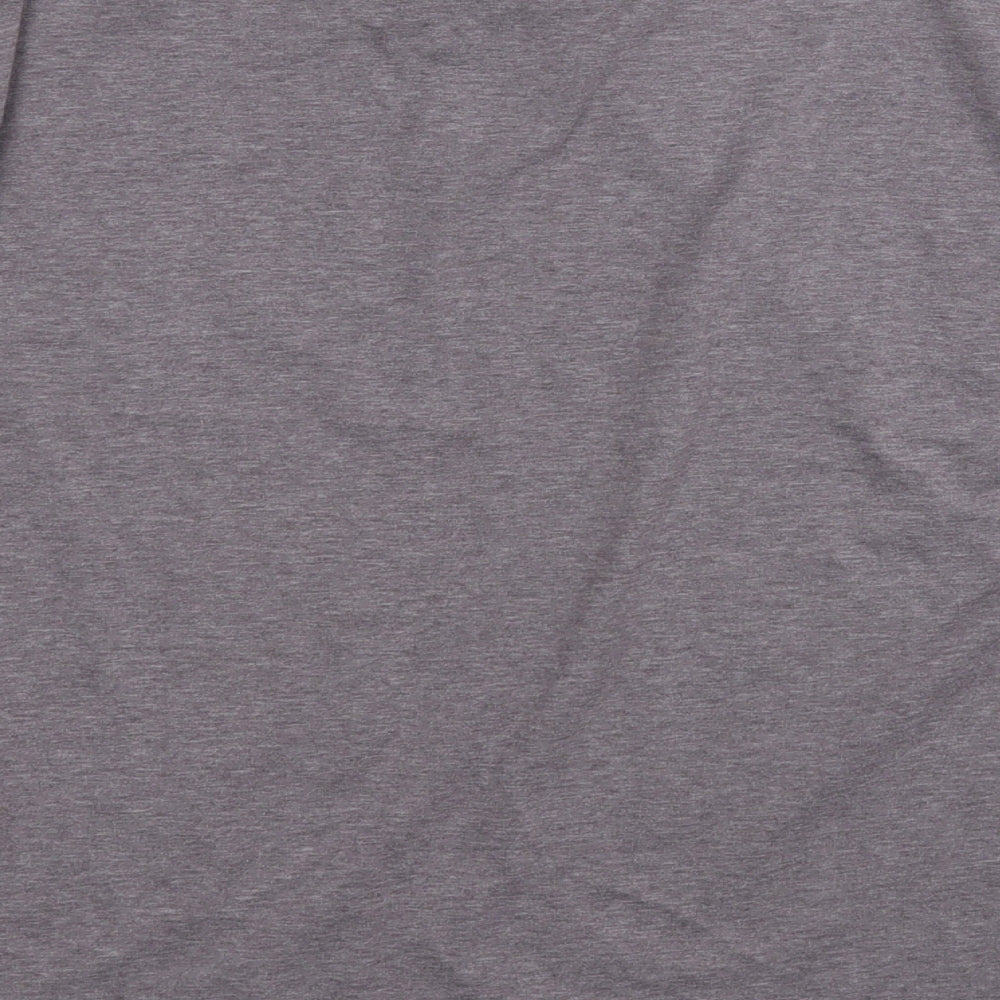 Dunnes Stores Womens Grey  Polyester Basic T-Shirt Size M Round Neck