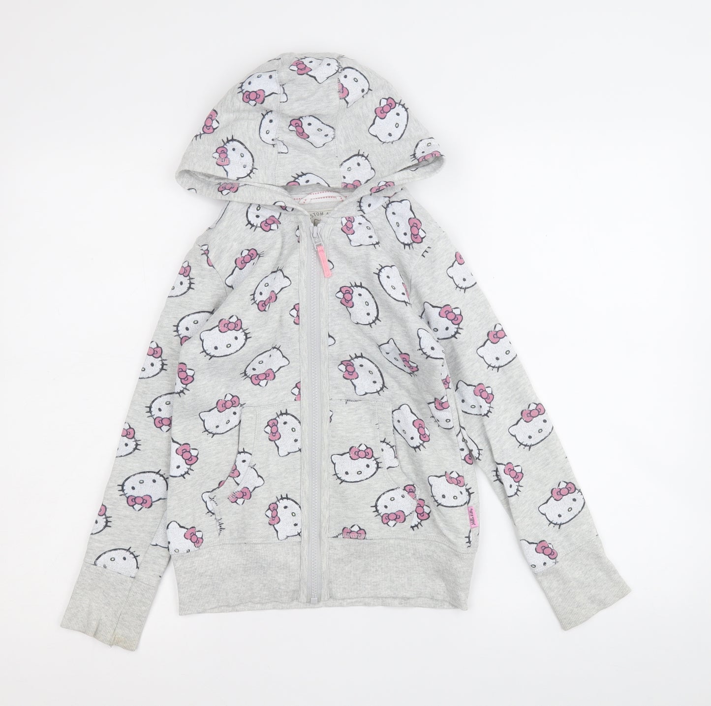NEXT Girls Grey Geometric  Jacket  Size 9 Years  Zip