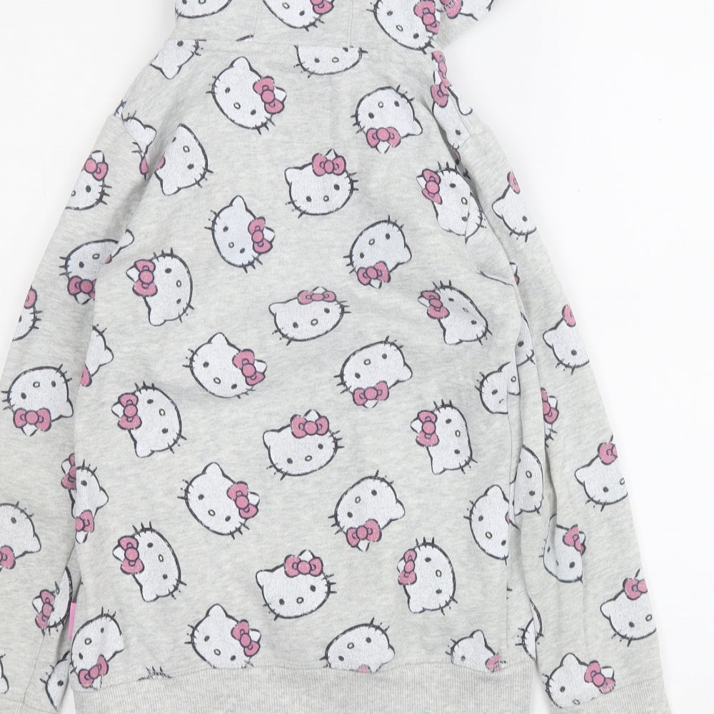 NEXT Girls Grey Geometric  Jacket  Size 9 Years  Zip