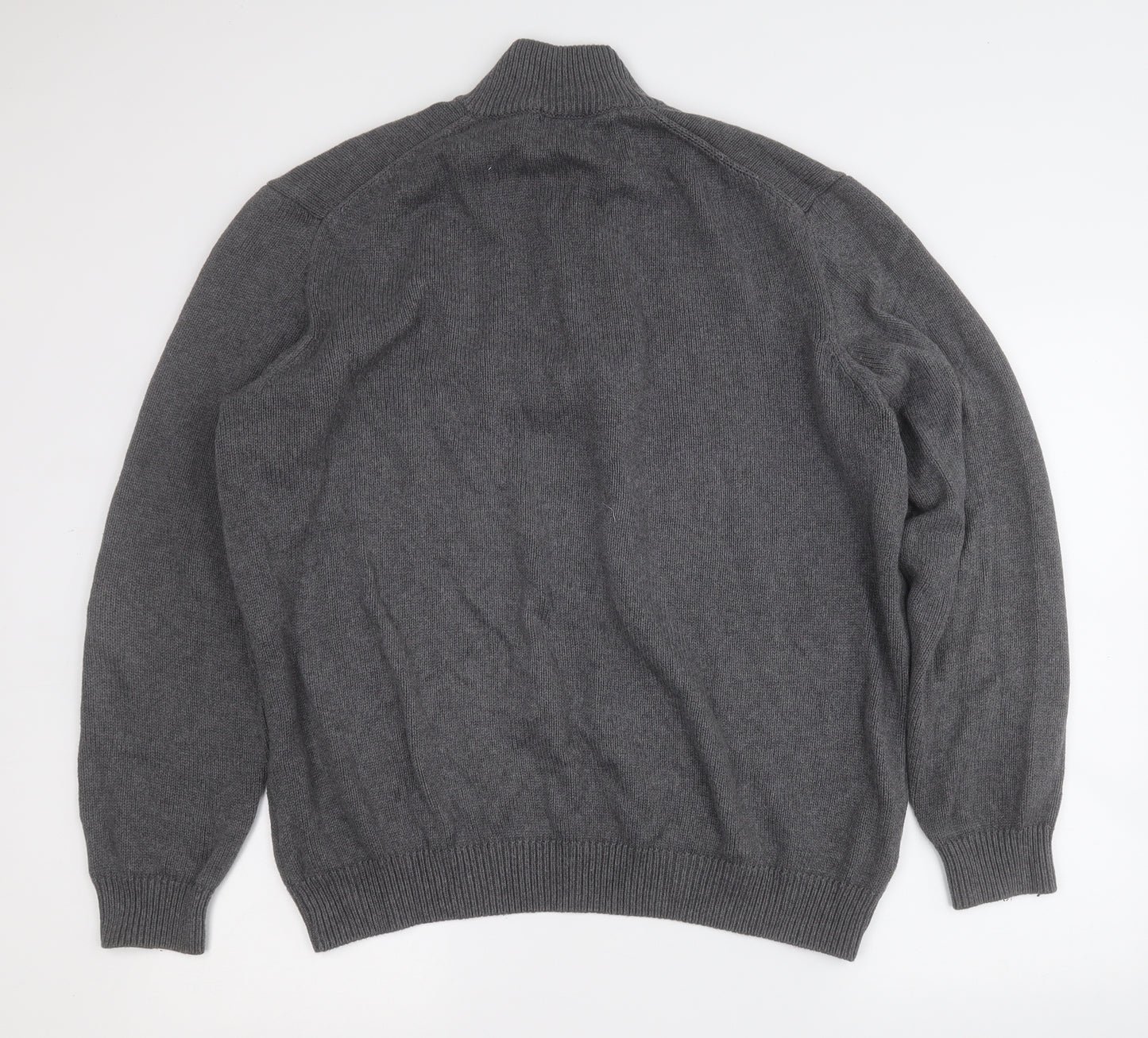 US Polo Assn. Mens Grey Round Neck  Cotton Pullover Jumper Size 2XL