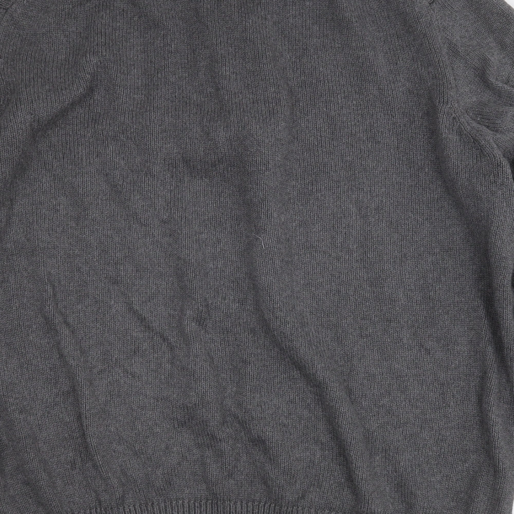 US Polo Assn. Mens Grey Round Neck  Cotton Pullover Jumper Size 2XL