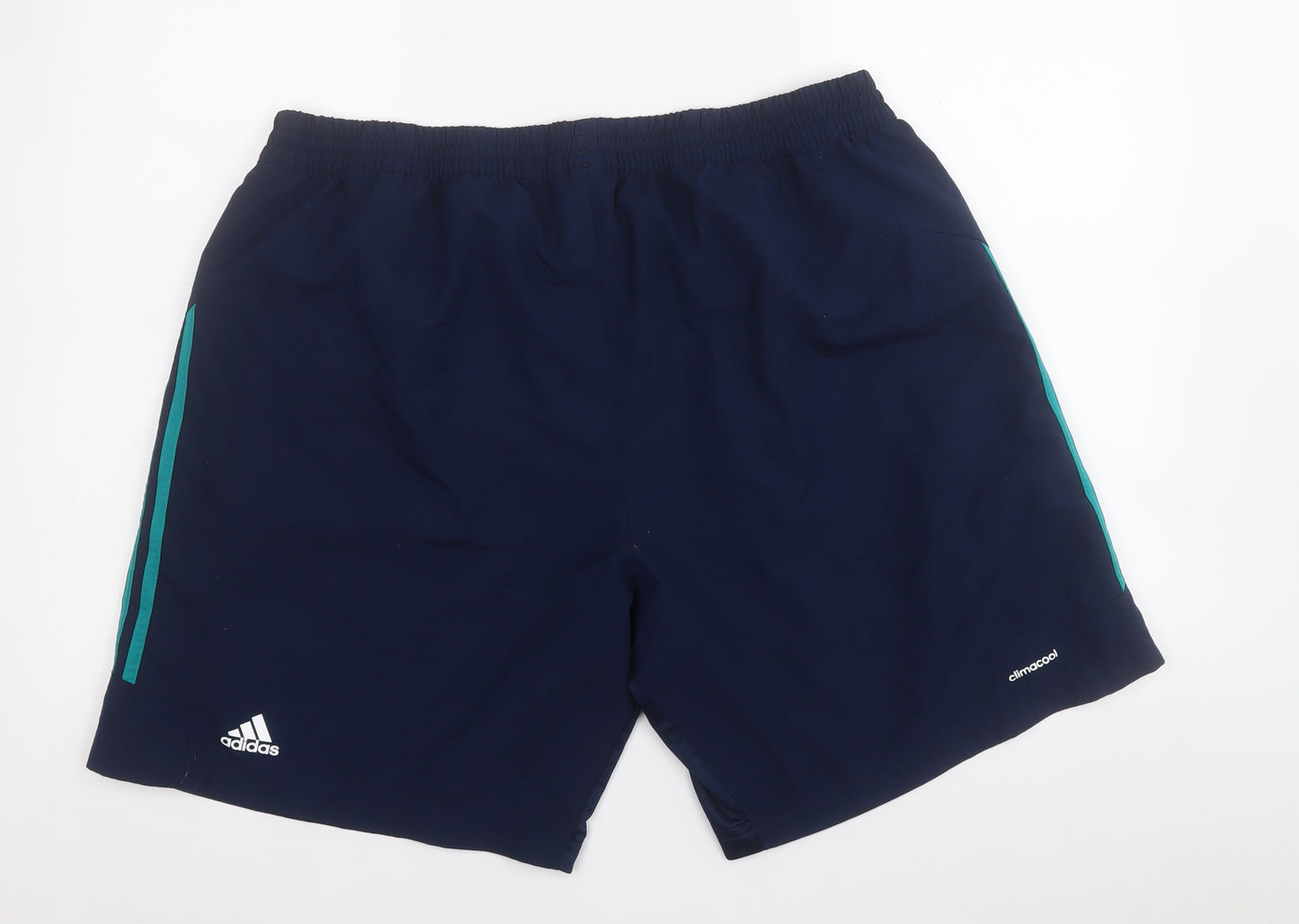 adidas Mens Blue  Polyester Sweat Shorts Size 2XL  Regular  - England Waitrose