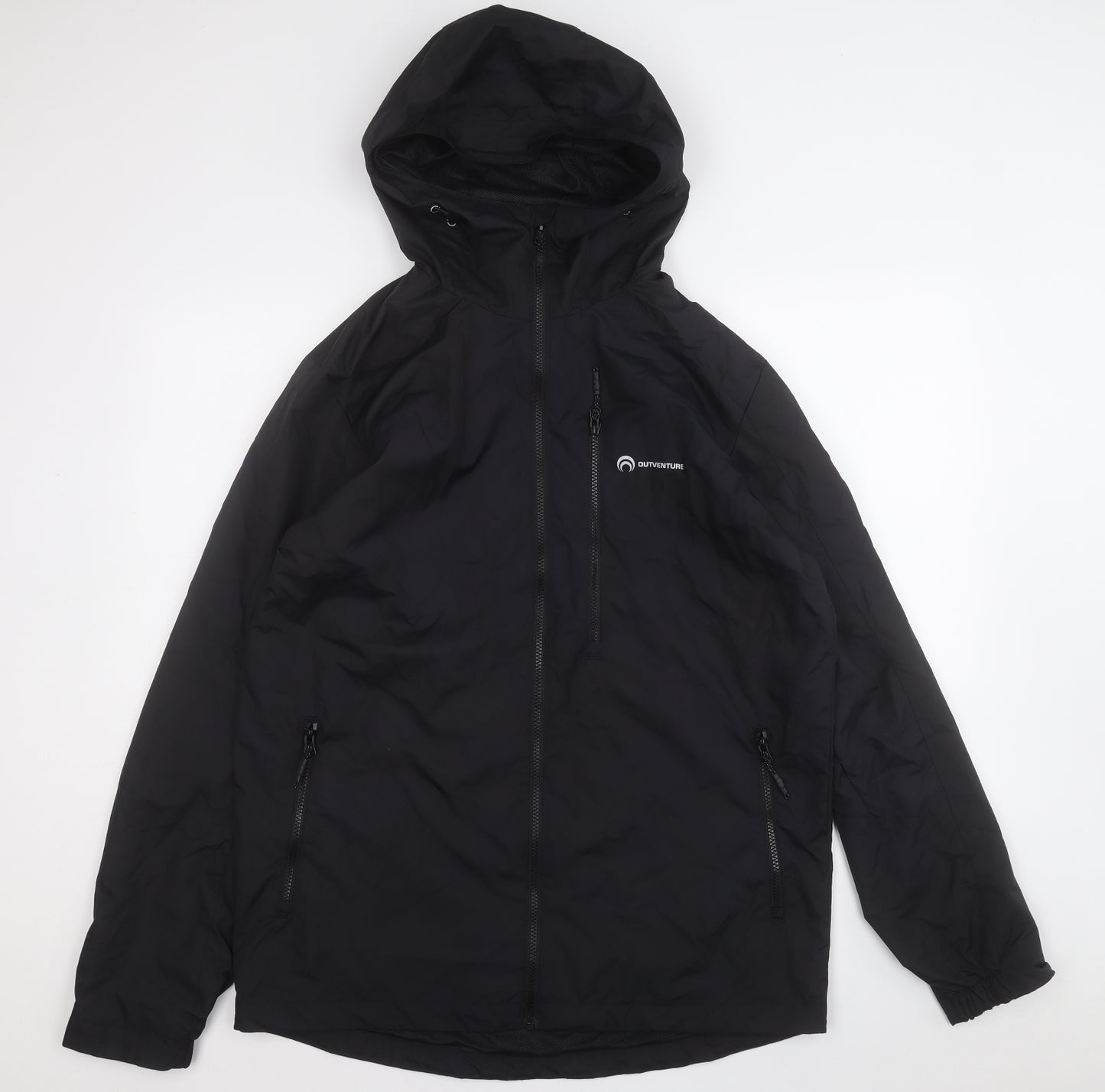 Outventure Mens Black   Windbreaker Coat Size XL