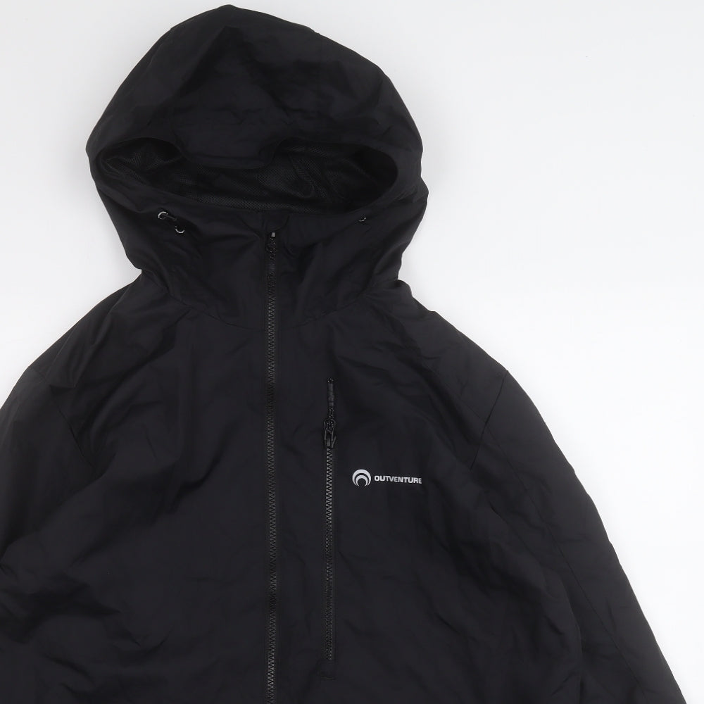 Outventure Mens Black   Windbreaker Coat Size XL