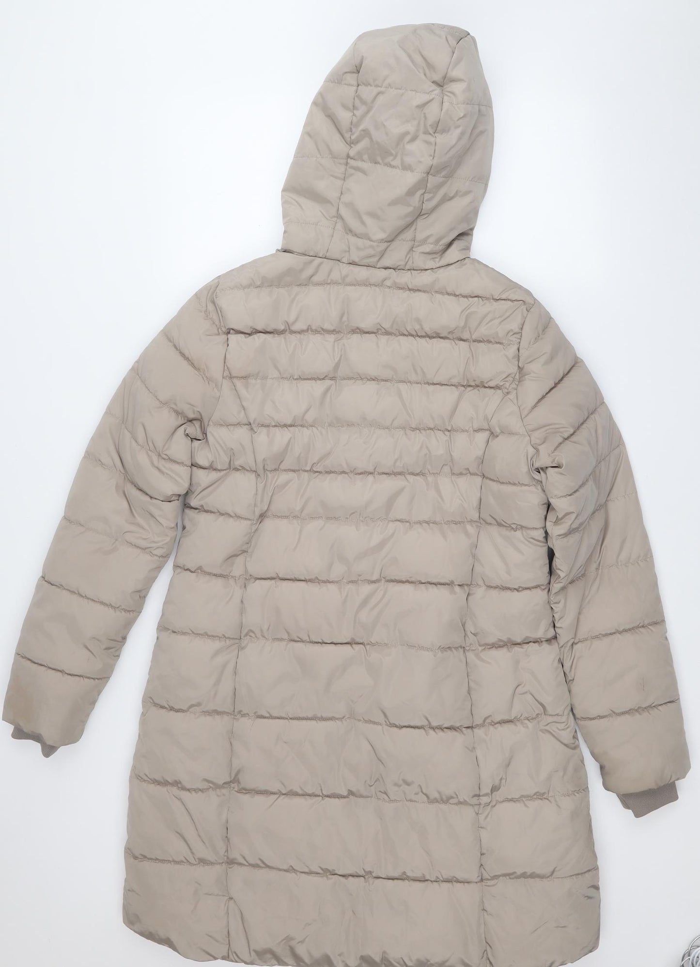 Dunnes Stores Womens Brown   Puffer Jacket Coat Size M  Zip