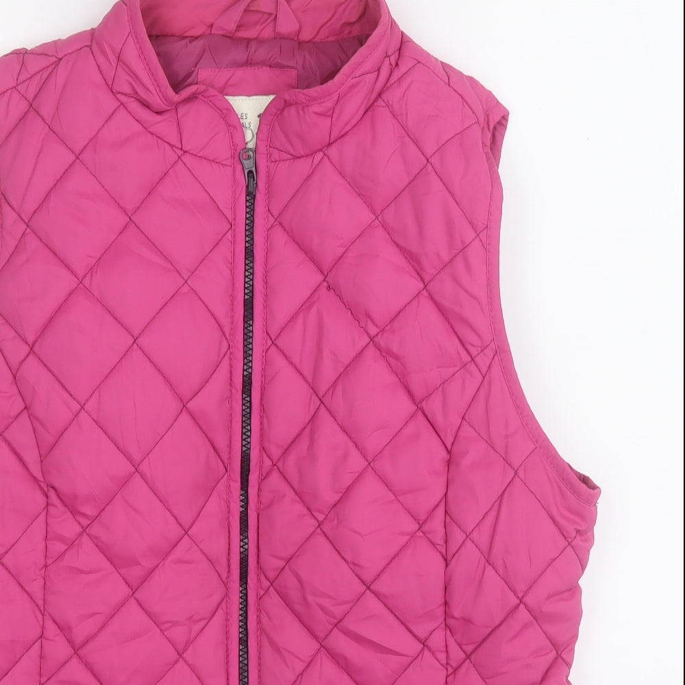 Joules Womens Pink   Gilet Coat Size 16  Zip