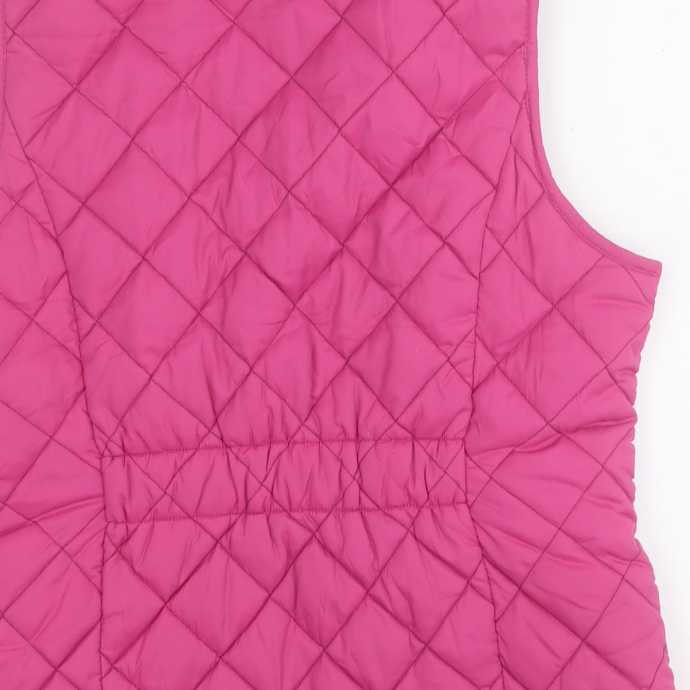Joules Womens Pink   Gilet Coat Size 16  Zip