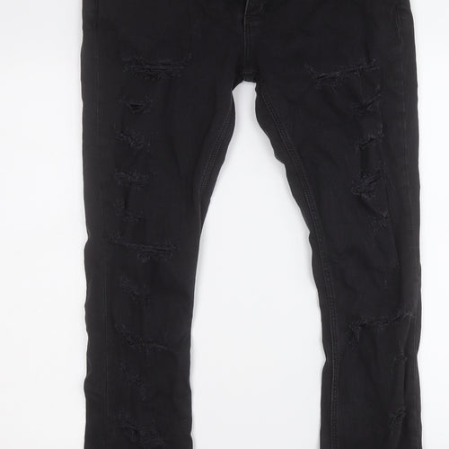 River Island Womens Black  Cotton Skinny Jeans Size 32 L27 in Regular