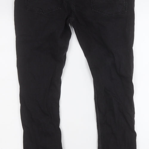 River Island Womens Black  Cotton Skinny Jeans Size 32 L27 in Regular