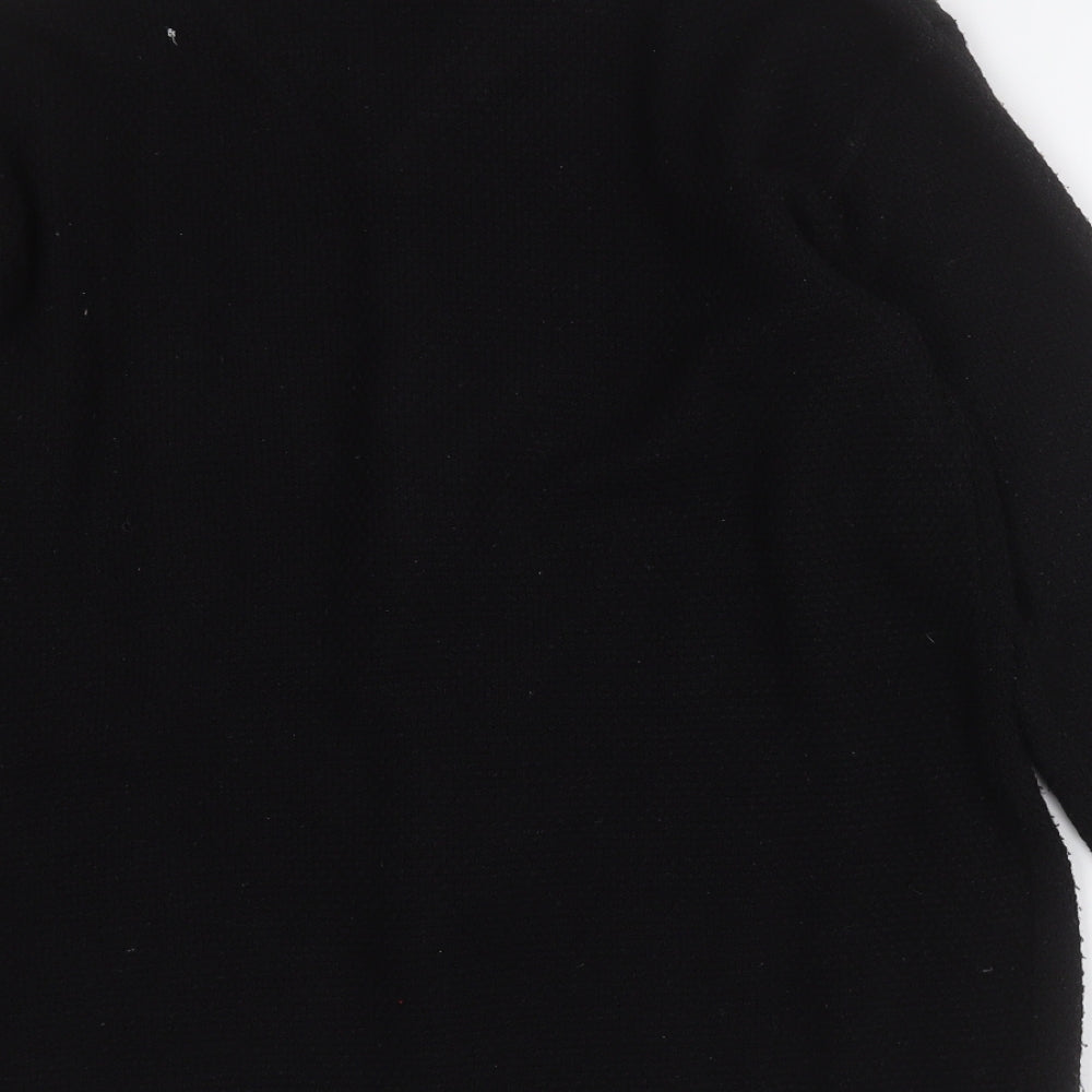 gorgeous Womens Black Collared  Acrylic Cardigan Jumper Size L