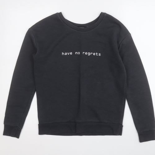 Atmosphere Womens Grey  Polyester Pullover Sweatshirt Size 6   - Have no regrets
