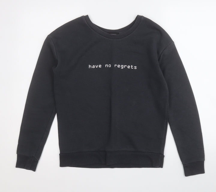 Atmosphere Womens Grey Polyester Pullover Sweatshirt Size 6 - Have no regrets