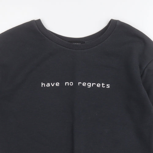 Atmosphere Womens Grey  Polyester Pullover Sweatshirt Size 6   - Have no regrets