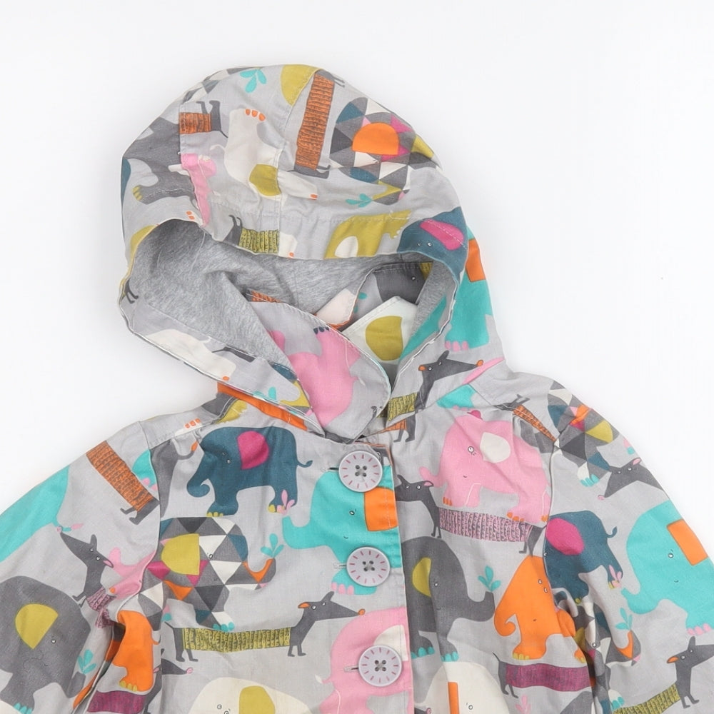NEXT Boys Grey Geometric  Rain Coat Coat Size 18-24 Months    - Animals Jungle