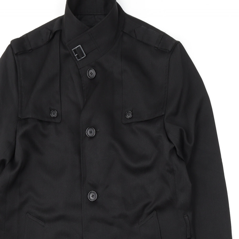 River Island Mens Black   Jacket  Size L  Button