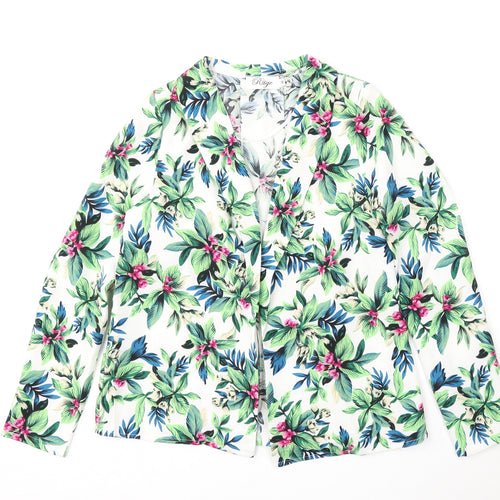 Miss Rage Womens Multicoloured Floral Polyester Jacket Blazer Size 10