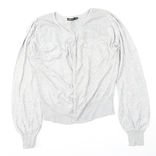 Atmosphere Womens Grey Round Neck  Viscose Cardigan Jumper Size 14