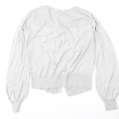 Atmosphere Womens Grey Round Neck  Viscose Cardigan Jumper Size 14