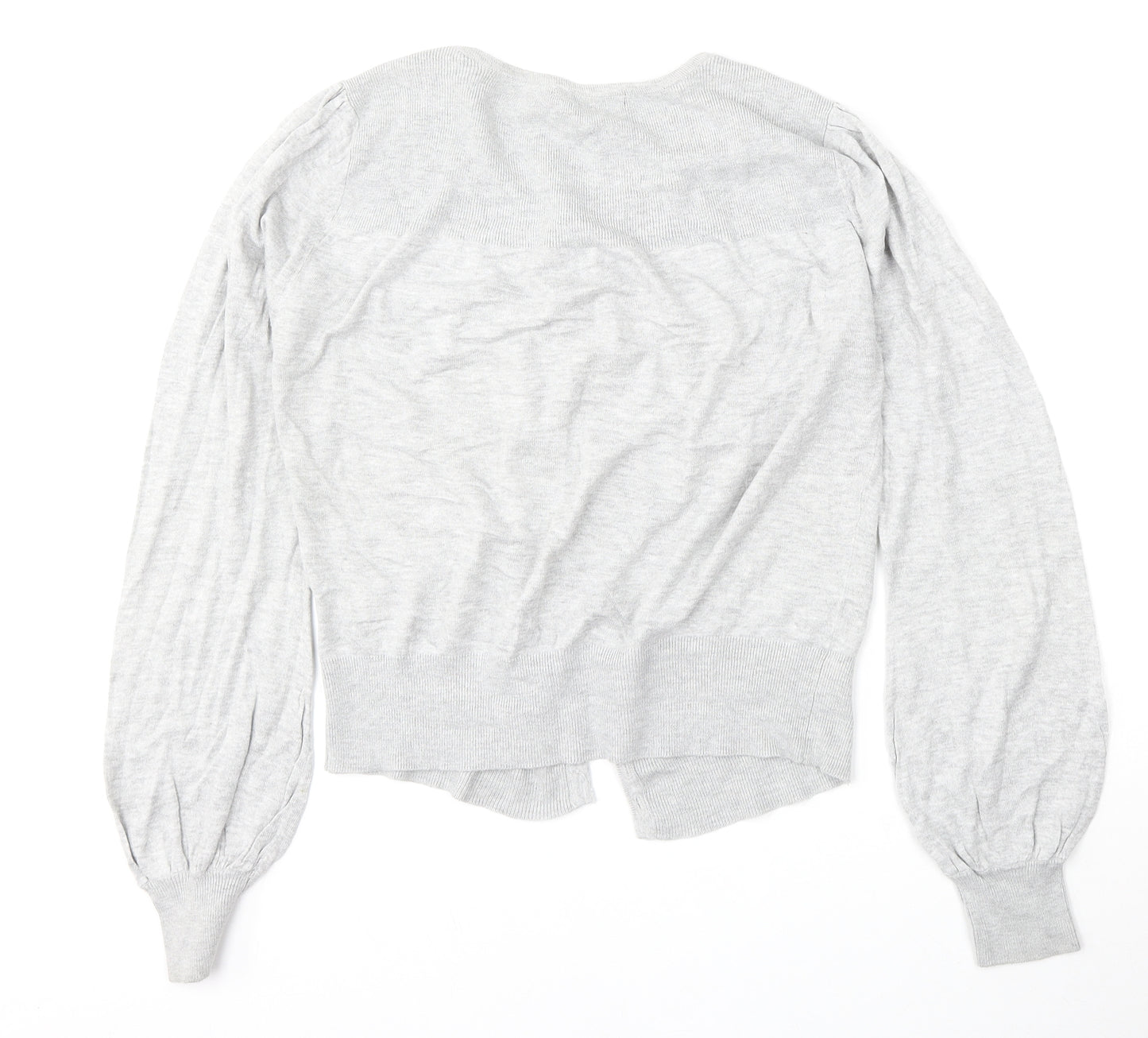Atmosphere Womens Grey Round Neck  Viscose Cardigan Jumper Size 14