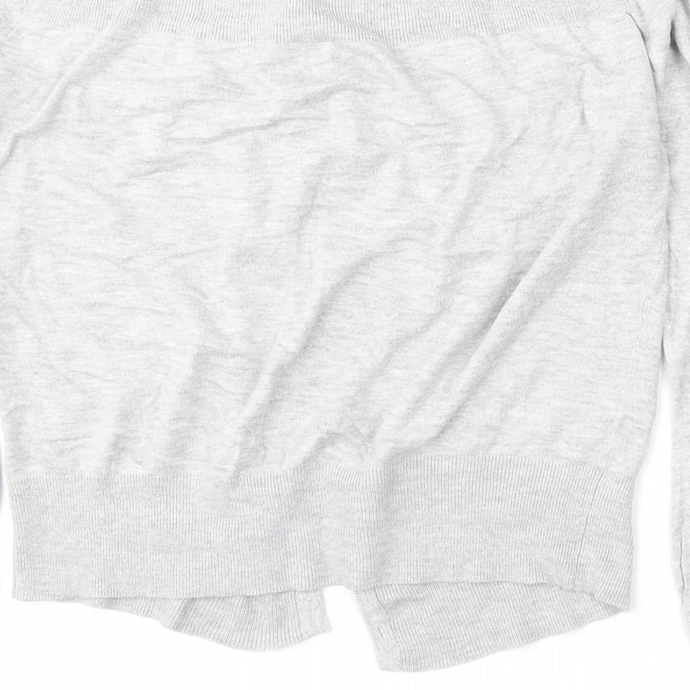 Atmosphere Womens Grey Round Neck  Viscose Cardigan Jumper Size 14