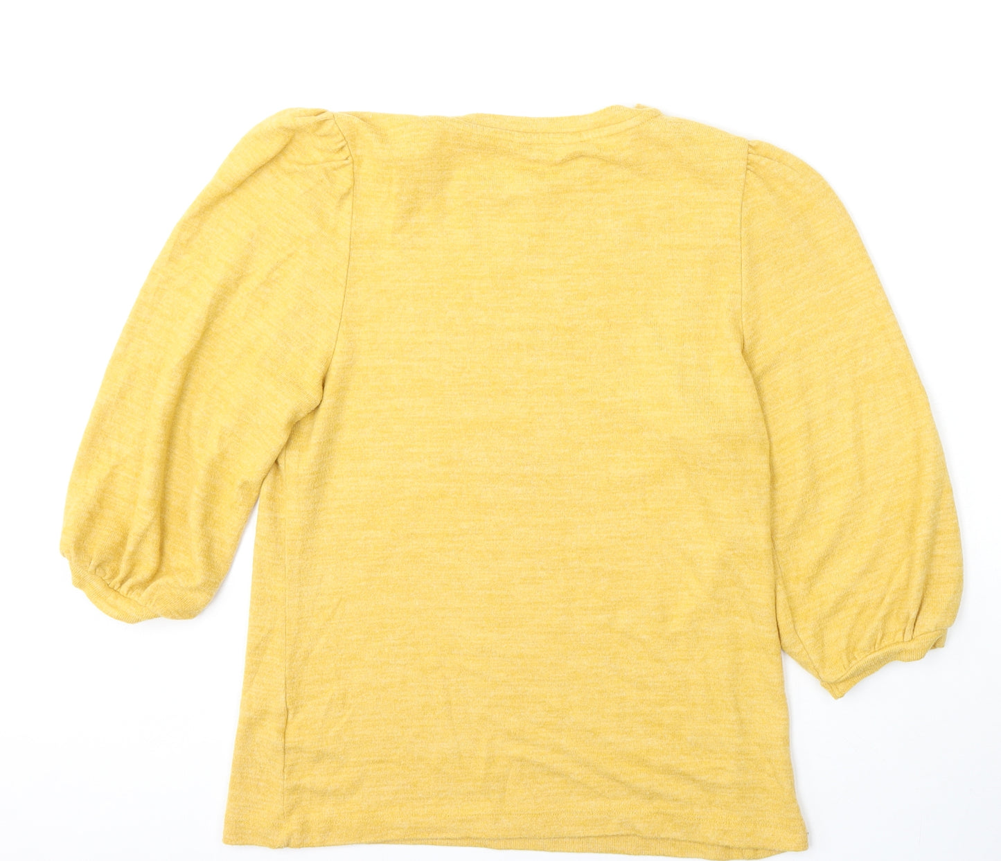 NEXT Womens Yellow Round Neck  Viscose Pullover Jumper Size 14