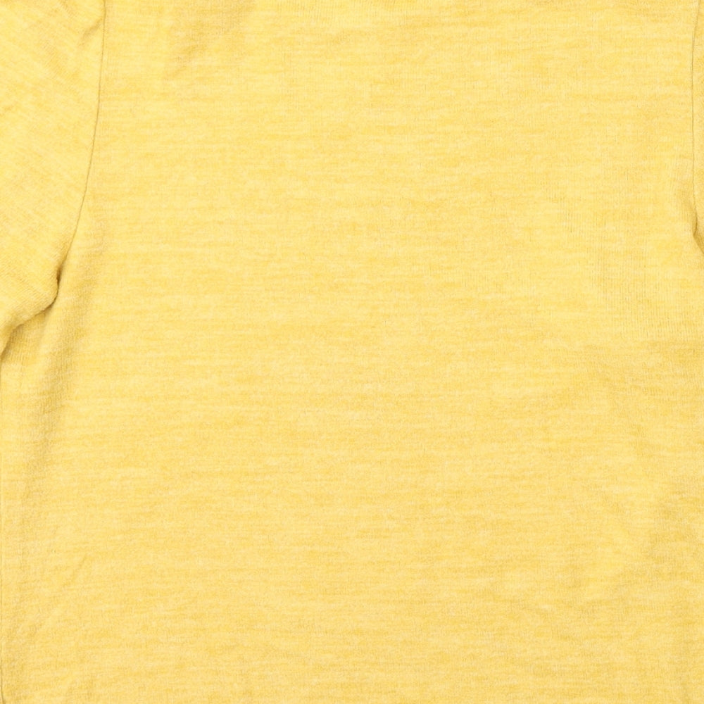 NEXT Womens Yellow Round Neck  Viscose Pullover Jumper Size 14