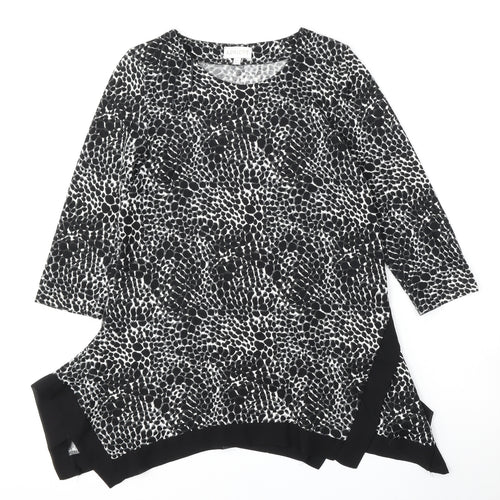 Apricot Womens Multicoloured Round Neck Geometric Polyester Pullover Jumper Size 10