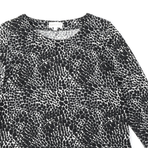 Apricot Womens Multicoloured Round Neck Geometric Polyester Pullover Jumper Size 10