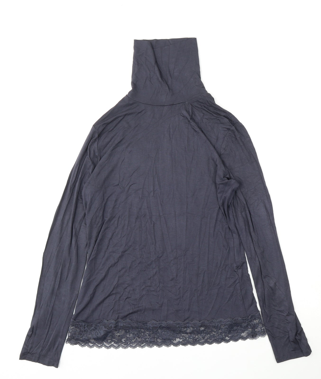 OVS Womens Blue Roll Neck  Viscose Pullover Jumper Size M