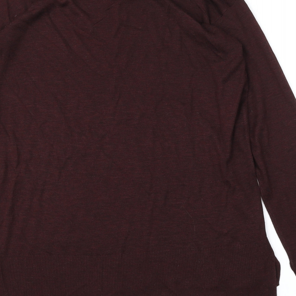 H&M Womens Red Round Neck  Acrylic Pullover Jumper Size S