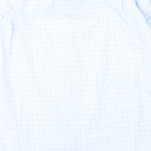 Debenhams Mens Blue Check Cotton  Button-Up Size 18 Collared