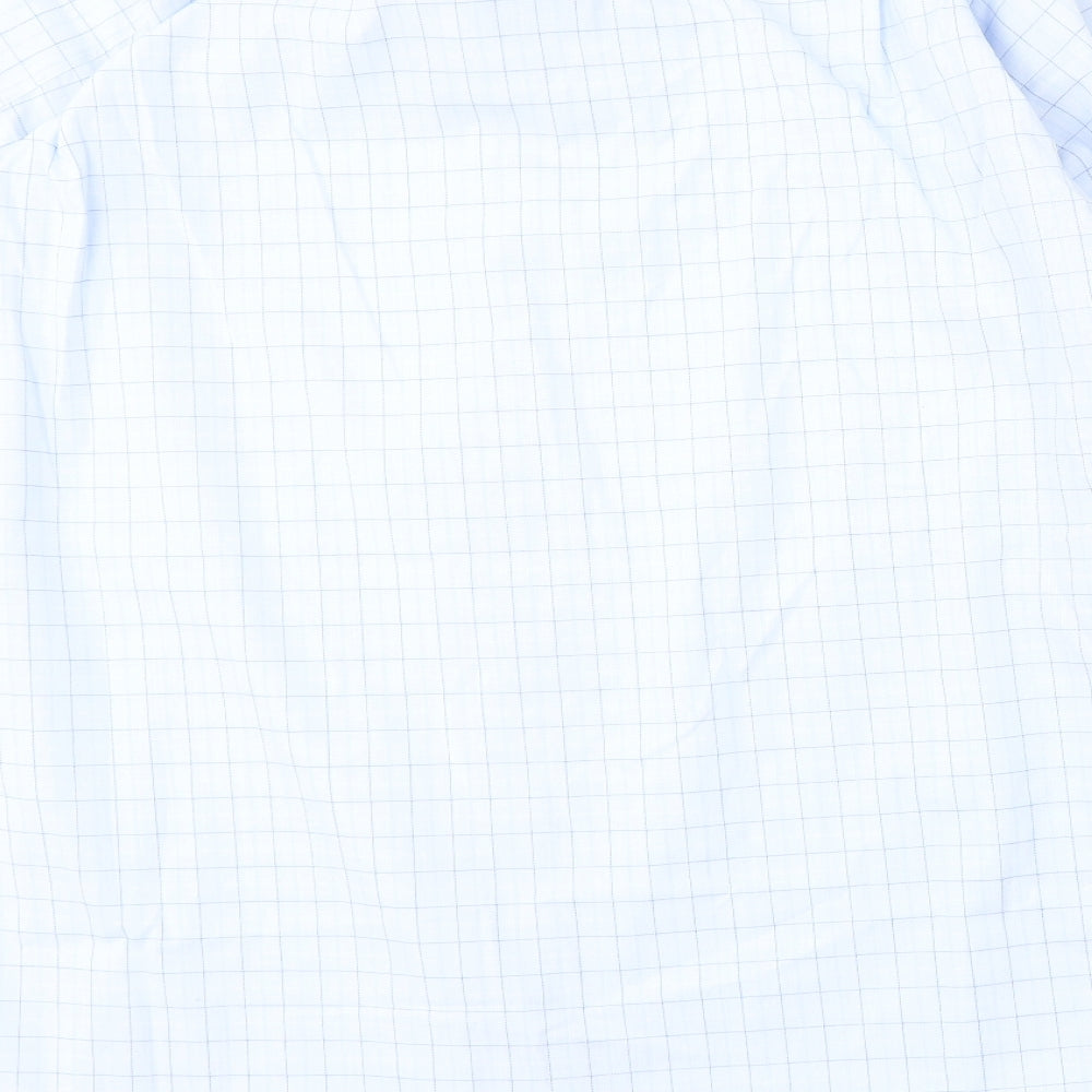 Debenhams Mens Blue Check Cotton  Button-Up Size 18 Collared