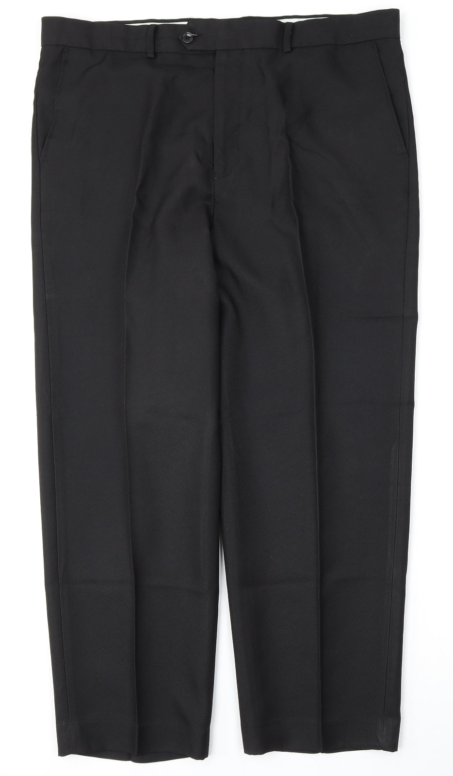Preworn Mens Black  Polyester Trousers  Size 40 L27 in Regular