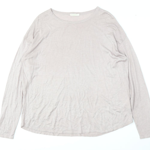 H&M Womens Pink Round Neck  Acrylic Pullover Jumper Size M