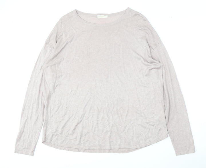 H&M Womens Pink Round Neck Acrylic Pullover Jumper Size M