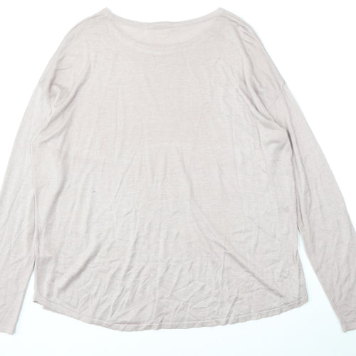 H&M Womens Pink Round Neck  Acrylic Pullover Jumper Size M