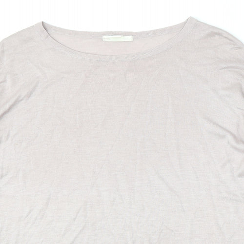 H&M Womens Pink Round Neck  Acrylic Pullover Jumper Size M