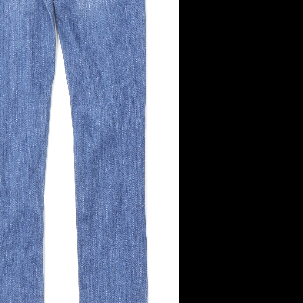 River Island Womens Blue  Cotton Skinny Jeans Size 8 L30 in Regular Button
