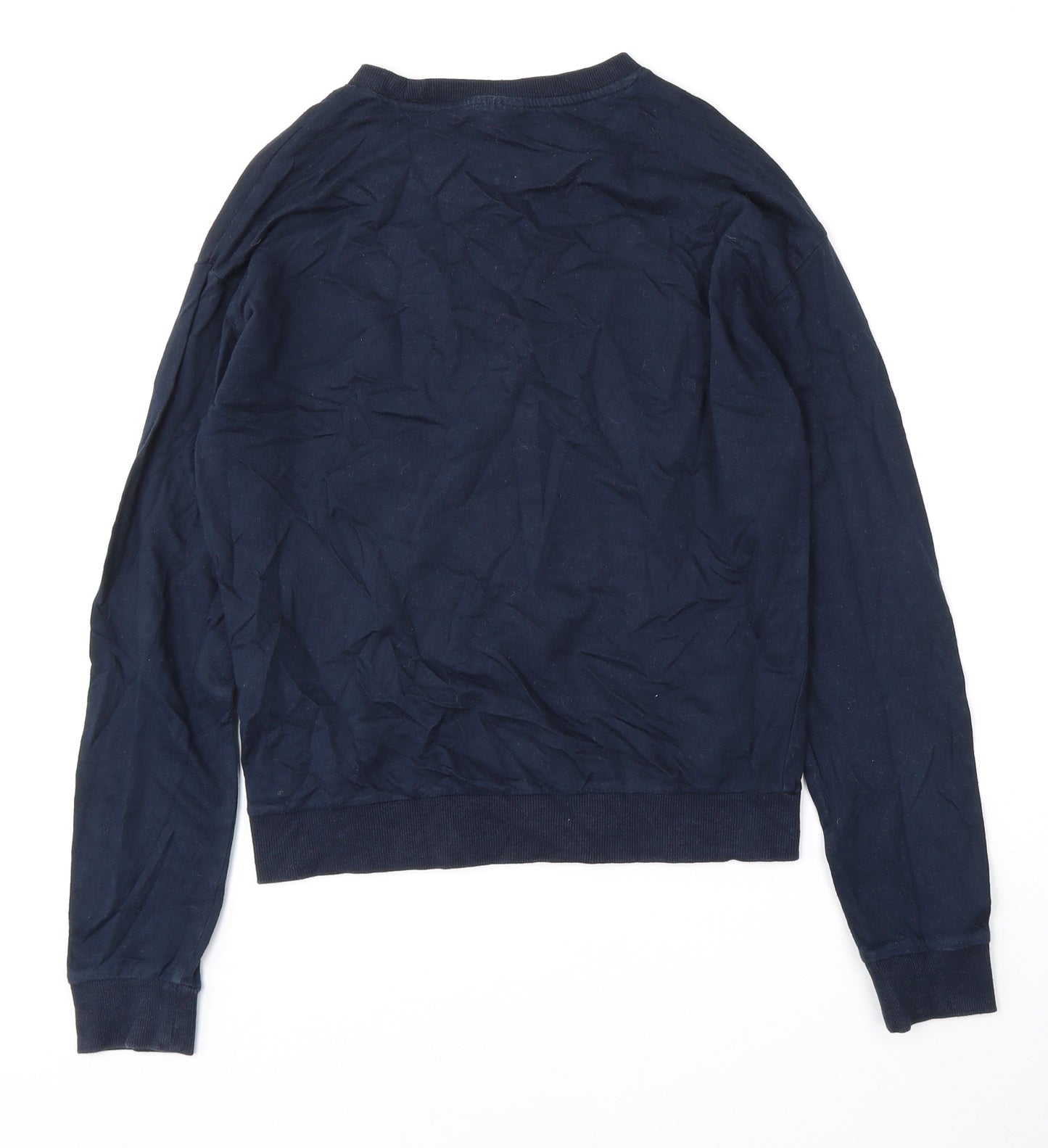 H&M Mens Blue  Cotton Pullover Sweatshirt Size XS
