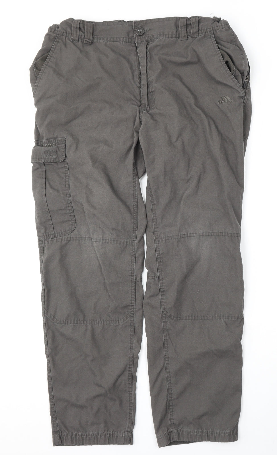 Trespass Mens Grey  Polyester Cargo Trousers Size M L31 in Regular  - Adjustable Waist