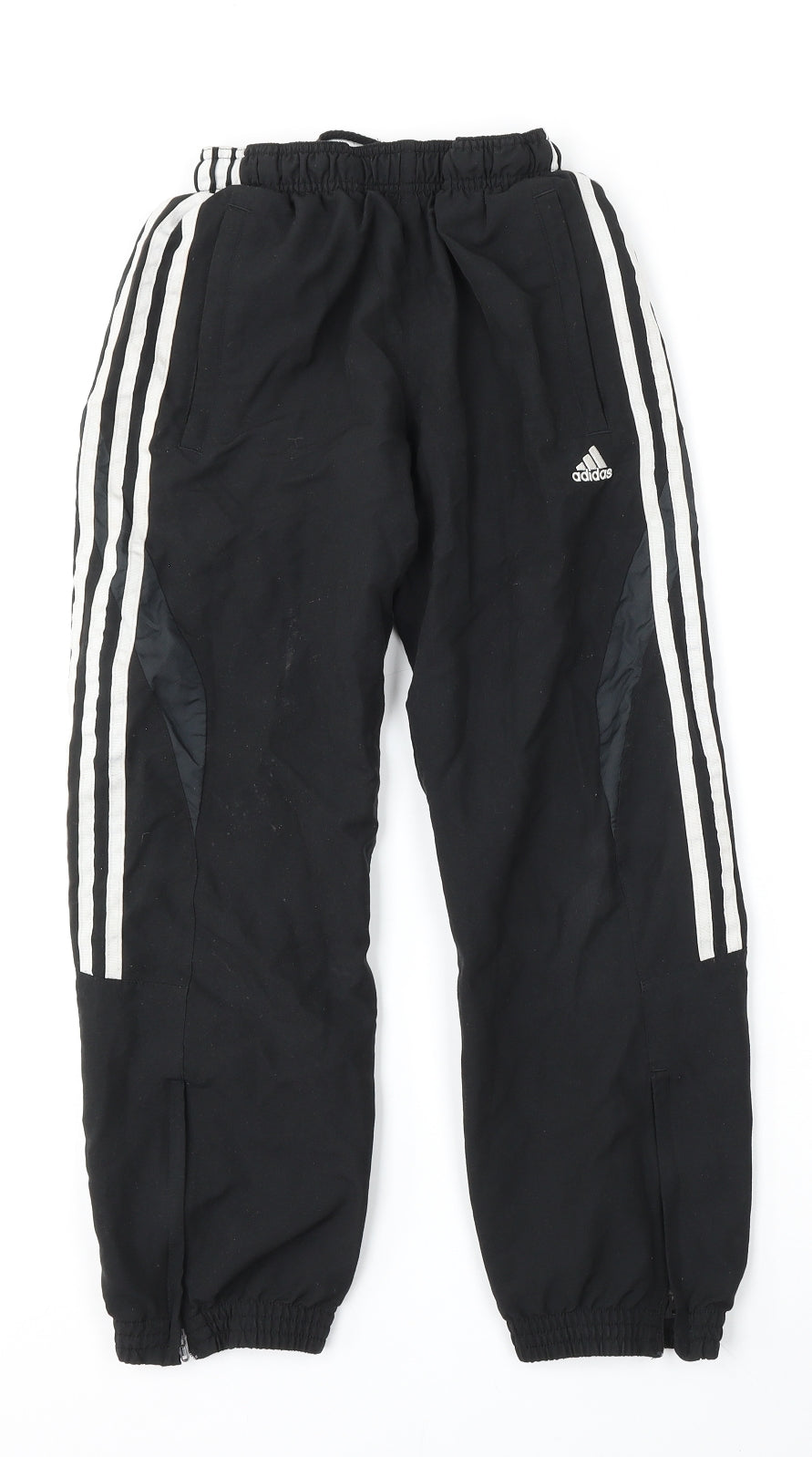 adidas Boys Black  Polyester Jogger Trousers Size 9-10 Years  Regular