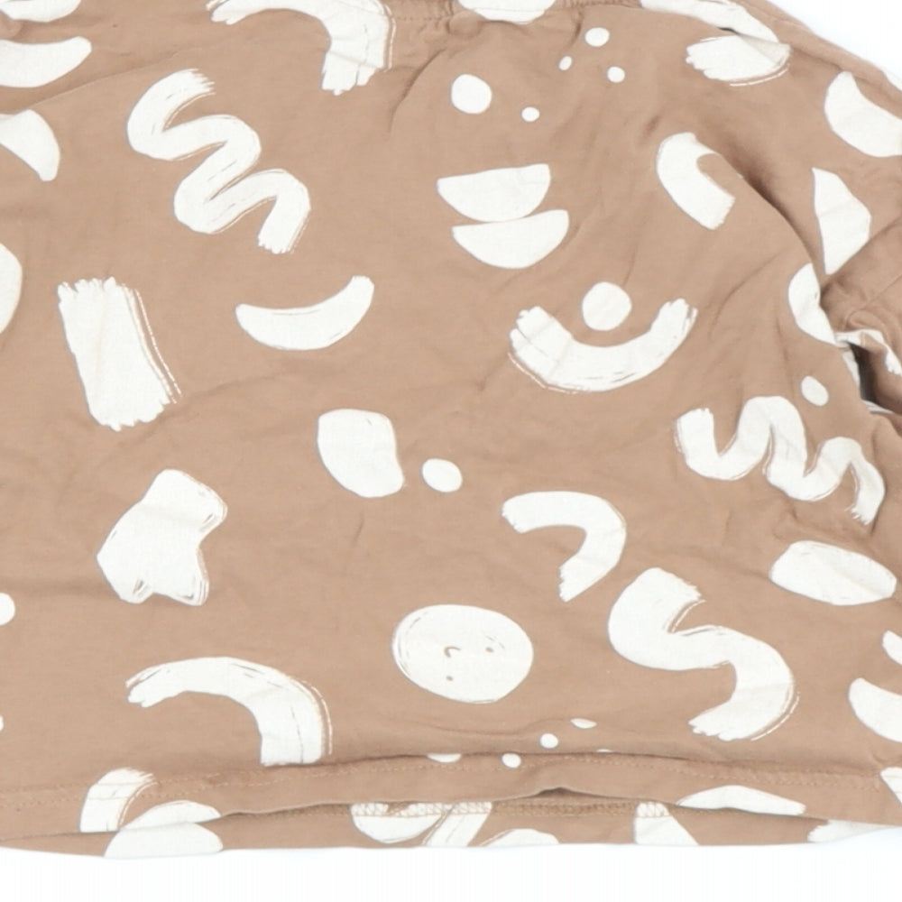 George Boys Brown  Cotton Basic Casual Size 3-4 Years Round Neck